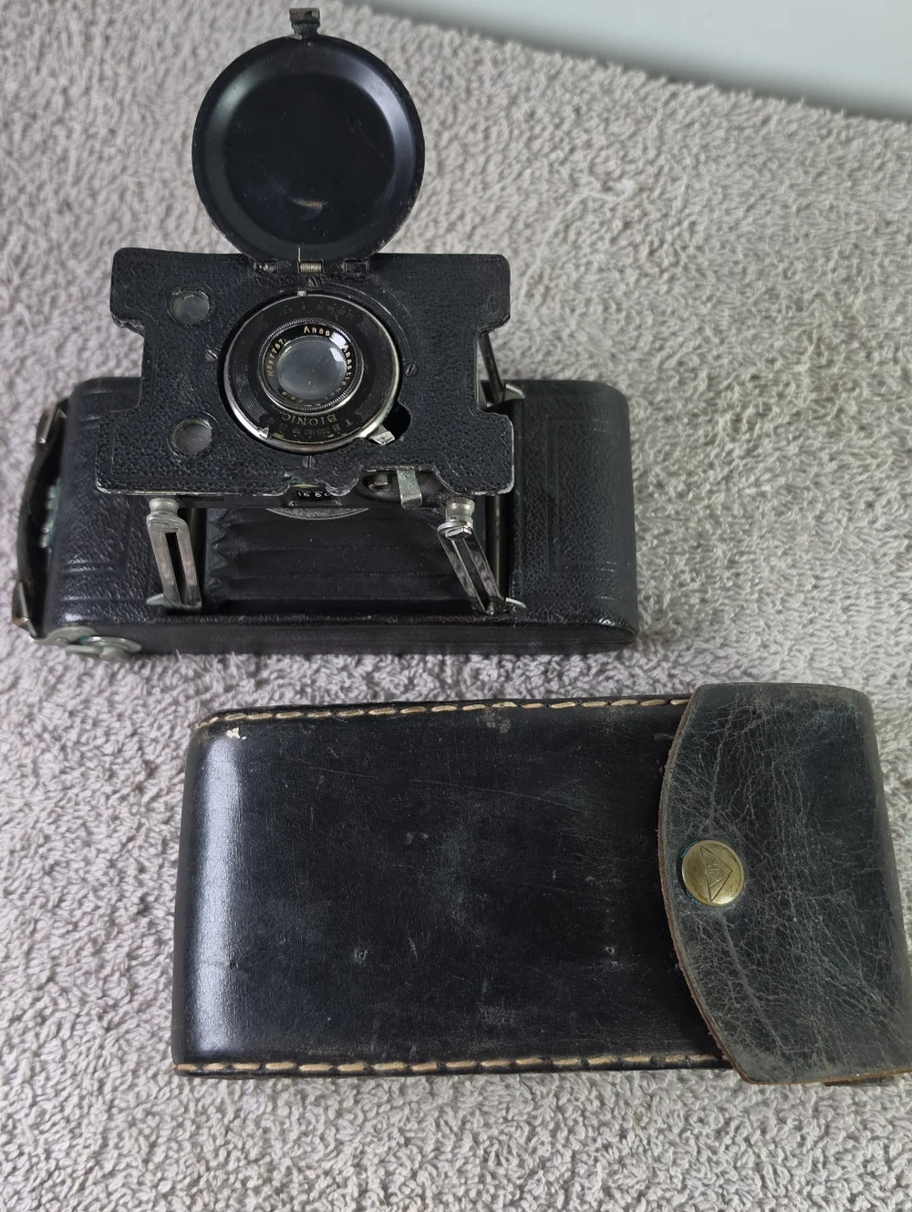 Vintage Ansco V.P. No. 2 Folding Camera in Black - Classic Film Camera